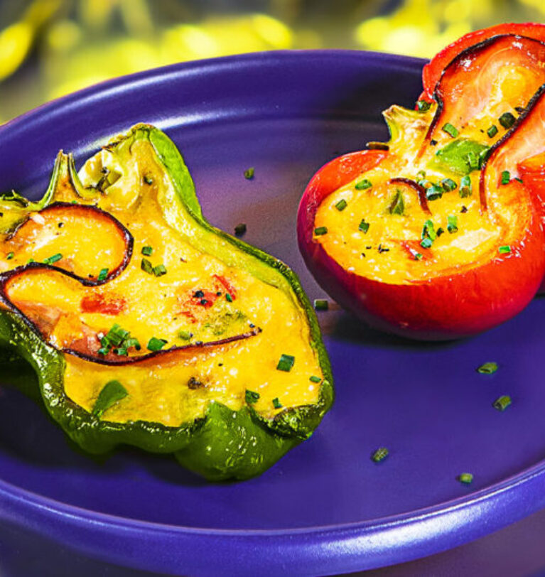 Poivrons farcis à l’omelette